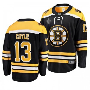 Bruins 2019 Stanley Cup Playoffs Charlie Coyle Breakaway Player Black Jersey - Sale