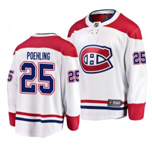 Ryan Poehling Canadiens 2019 Away Breakaway Player Jersey - White - Sale
