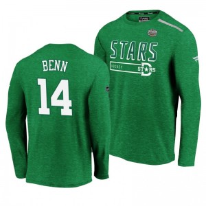 Dallas Stars Jamie Benn Green 2020 Winter Classic Men's Long Sleeve T-Shirt - Sale