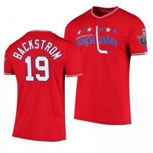 2020 NHL Playoffs True Classics Capitals Nicklas Backstrom Red T-Shirt - Sale