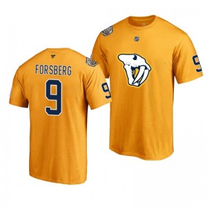 Nashville Predators Filip Forsberg 2020 Winter Classic Gold T-Shirt - Sale