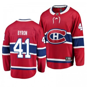 Canadiens Paul Byron Home Breakaway Player Red Youth Jersey - Sale