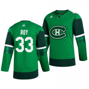 Canadiens Patrick Roy 2020 St. Patrick's Day Authentic Player Green Jersey - Sale
