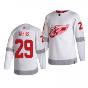 Thomas Greiss Red Wings Reverse Retro White Authentic Jersey - Sale
