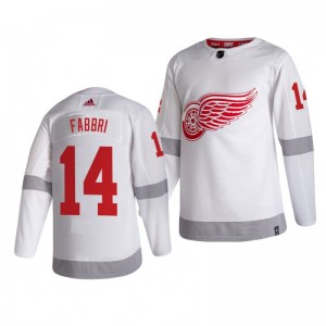 Robby Fabbri Red Wings Reverse Retro White Authentic Jersey - Sale