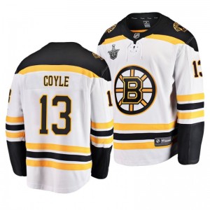 Bruins Charlie Coyle 2019 Stanley Cup Playoffs Away Player Jersey White - Sale