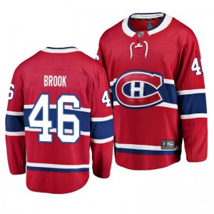 Canadiens Josh Brook #46 2019 Rookie Tournament Red Home Jersey - Sale