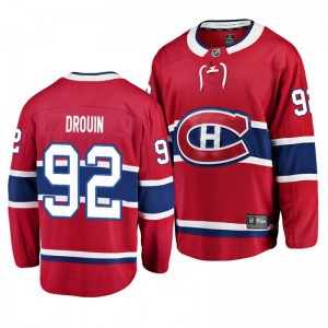 Canadiens Jonathan Drouin Home Breakaway Player Red Youth Jersey - Sale