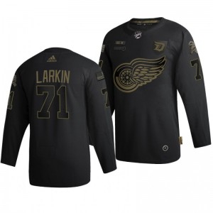 2020 Salute To Service Red Wings dylan larkin Black Authentic Jersey - Sale