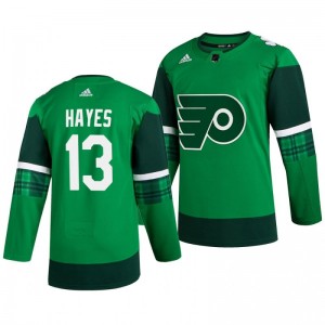 Flyers Kevin Hayes 2020 St. Patrick's Day Authentic Player Green Jersey - Sale
