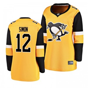 Women's Gold Penguins Dominik Simon Breakaway Player Alternate Jersey - Sale