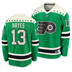 Flyers Kevin Hayes 2020 St. Patrick's Day Replica Player Green Jersey - Sale