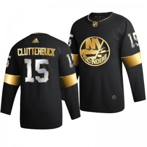 Islanders cal clutterbuck Black 2021 Golden Edition Limited Authentic Jersey - Sale