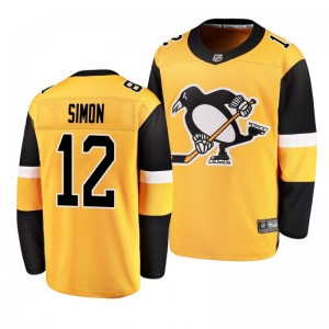 Penguins Dominik Simon Player Breakaway Gold Alternate Jersey - Sale