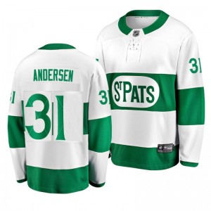 Frederik Andersen Toronto Maple Leafs Youth St. Pats White Premier Breakaway Player Jersey - Sale