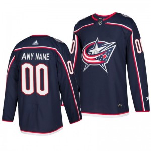 Blue Jackets Custom Navy Home Adidas Authentic Jersey - Sale