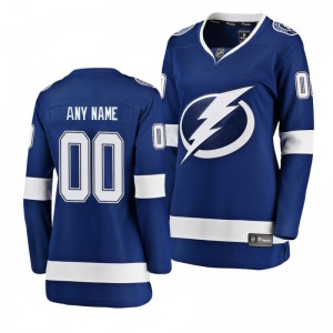 Custom Tampa Bay Lightning blue Breakaway Player Home Women's Jersey - Sale