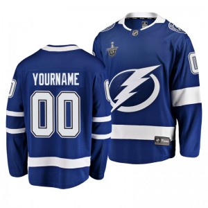 Lightning 2019 Stanley Cup Playoffs Custom Breakaway Player Blue Jersey - Sale