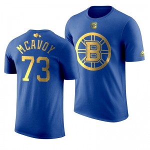 Boston Bruins Charlie Mcavoy Bruins Royal T-Shirt - Sale