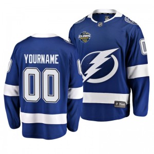 Custom Lightning 2019 NHL Global Series Breakaway Player Blue Jersey - Sale