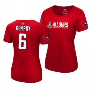 2018 Stanley Cup Champions Michal Kempny Capitals Red All Ours Women's T-shirt - Sale