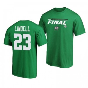 2020 Stanley Cup Playoffs Stars Esa Lindell Green Western Conference Final Bound Overdrive T-Shirt - Sale