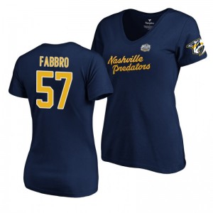 Nashville Predators Dante Fabbro Navy 2020 Winter Classic Women's T-Shirt - Sale