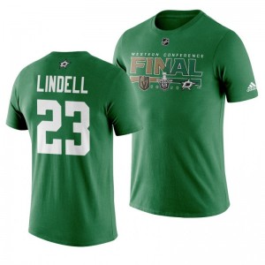 2020 Stanley Cup Playoffs Stars Esa Lindell Green Western Conference Final Matchup T-Shirt - Sale