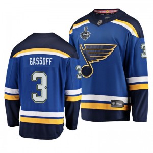 Blues Bob Gassoff 2019 Stanley Cup Final Retired Player Jersey - Sale