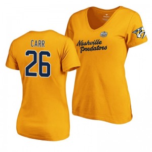 Nashville Predators Daniel Carr Gold 2020 Winter Classic Women's T-Shirt - Sale