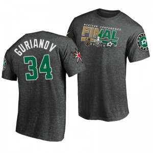 Stars Denis Gurianov Charcoal 2020 Stanley Cup Playoffs Western Conference Final Matchup Tee - Sale