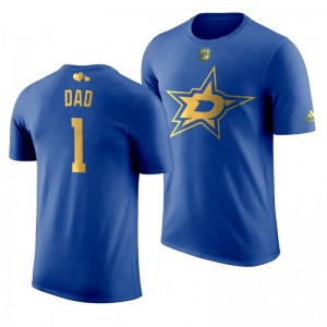 Dallas Stars Dad Stars Royal T-Shirt - Sale