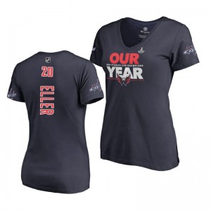 2018 Stanley Cup Champions Lars Eller Capitals Navy Our Year Women's T-Shirt - Sale
