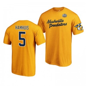 2020 Winter Classic Nashville Predators Dan Hamhuis Gold T-Shirt - Sale