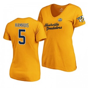 Nashville Predators Dan Hamhuis Gold 2020 Winter Classic Women's T-Shirt - Sale