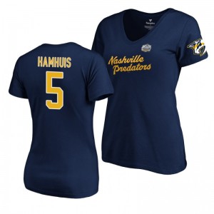 Nashville Predators Dan Hamhuis Navy 2020 Winter Classic Women's T-Shirt - Sale