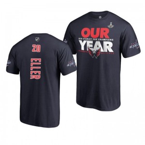 Men's Lars Eller Capitals 2018 Navy Our Year Stanley Cup Champions T-shirt - Sale