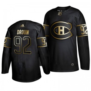 Canadiens Jonathan Drouin Black Golden Edition Authentic Adidas Jersey - Sale