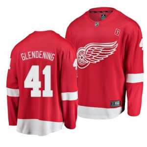 Red Home Breakaway Player Jersey Luke Glendening Red Wings - Sale