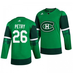 Canadiens Jeff Petry 2020 St. Patrick's Day Authentic Player Green Jersey - Sale