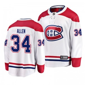 Away 2020 Canadiens Jake Allen White Jersey - Sale