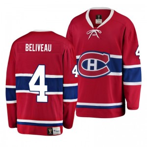 Montreal Canadiens Jean Beliveau Premier Breakaway Heritage Jersey Red - Sale