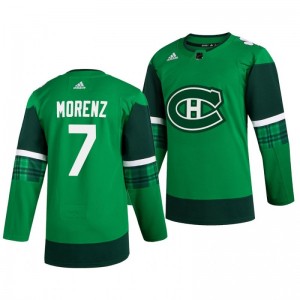 Canadiens Howie Morenz 2020 St. Patrick's Day Authentic Player Green Jersey - Sale