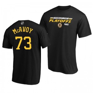 Stanley Cup Playoffs Cheddar Bound Top Bruins Charlie McAvoy Black T-shirt - Sale