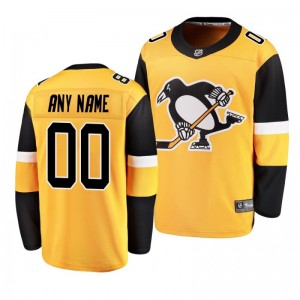 Penguins Custom Breakaway Fanatics Gold Alternate Jersey - Sale