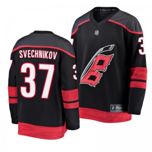 Andrei Svechnikov Hurricanes Black Breakaway Player Fanatics Branded Alternate Youth Jersey - Sale