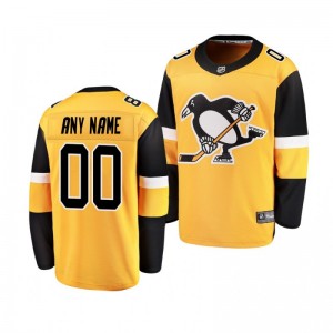 Youth Penguins Custom gold Breakaway Player Alternate Jersey - Sale