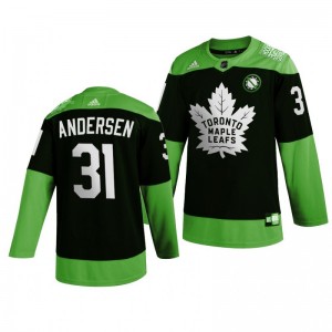 Toronto Maple Leafs Hockey Fight nCoV frederik andersen Green Jersey - Sale