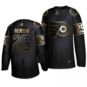 James van Riemsdyk Flyers Golden Edition  Authentic Adidas Jersey Black - Sale