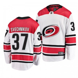 Hurricanes 2019 Stanley Cup Playoffs Eastern Conference Final Andrei Svechnikov Jersey White - Sale
